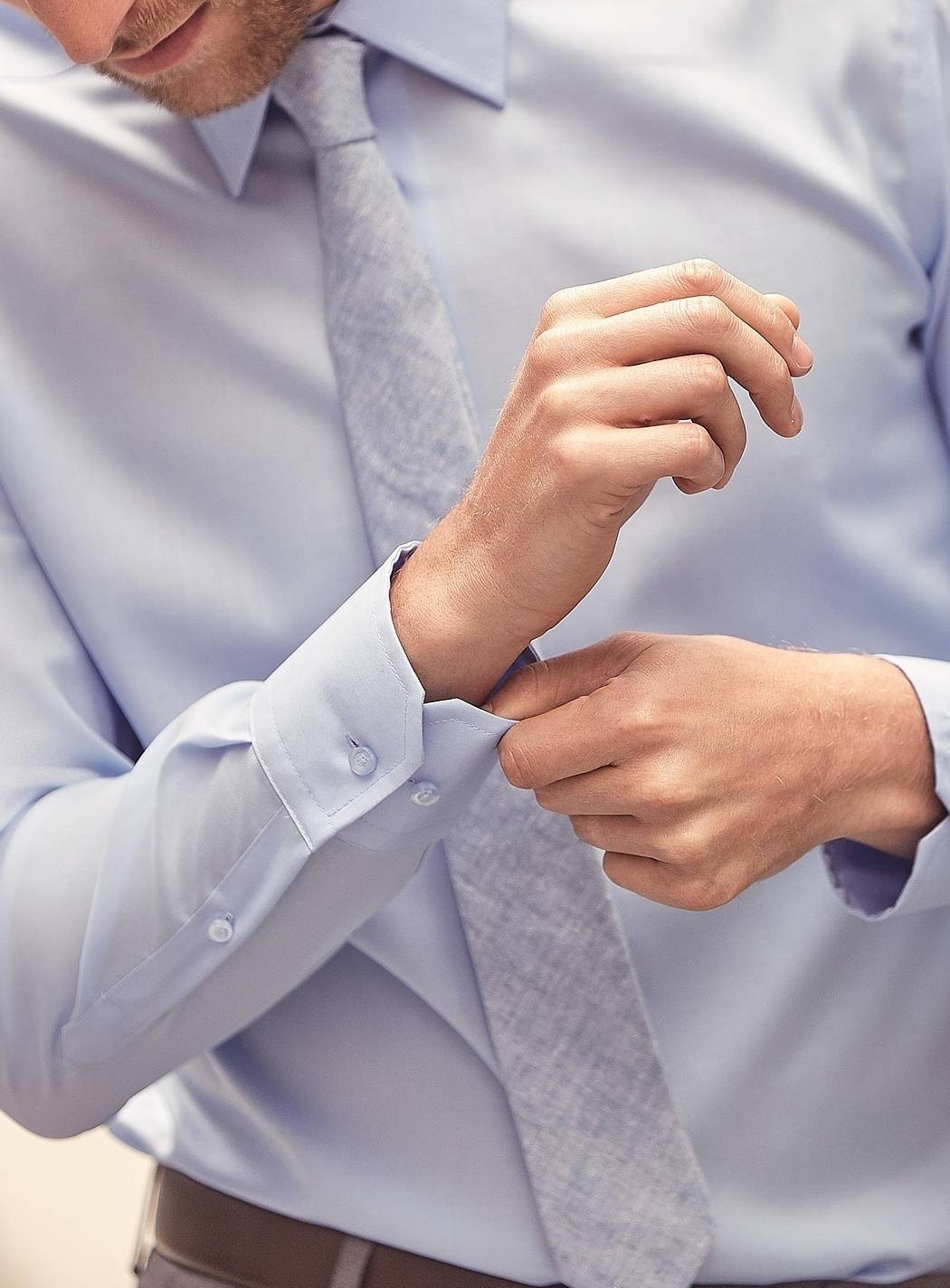 Koszula taliowana bez prasowania z długimi rękawami