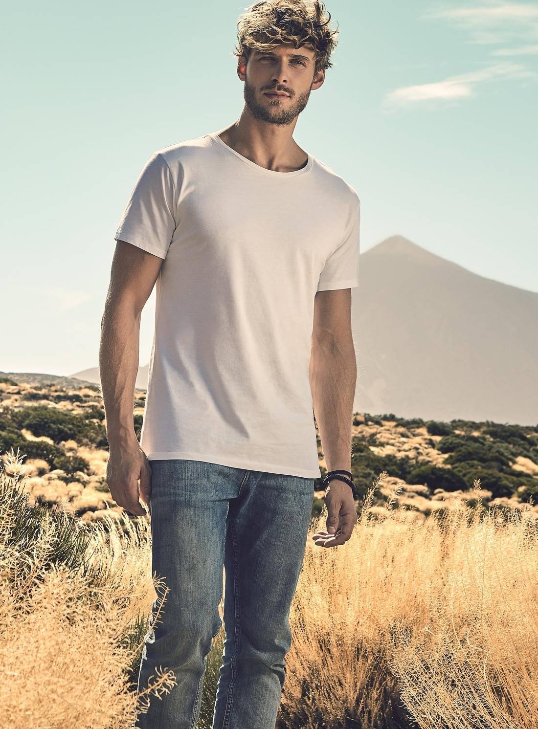 Koszulka bawełniana męska o dopasowanym fasonie