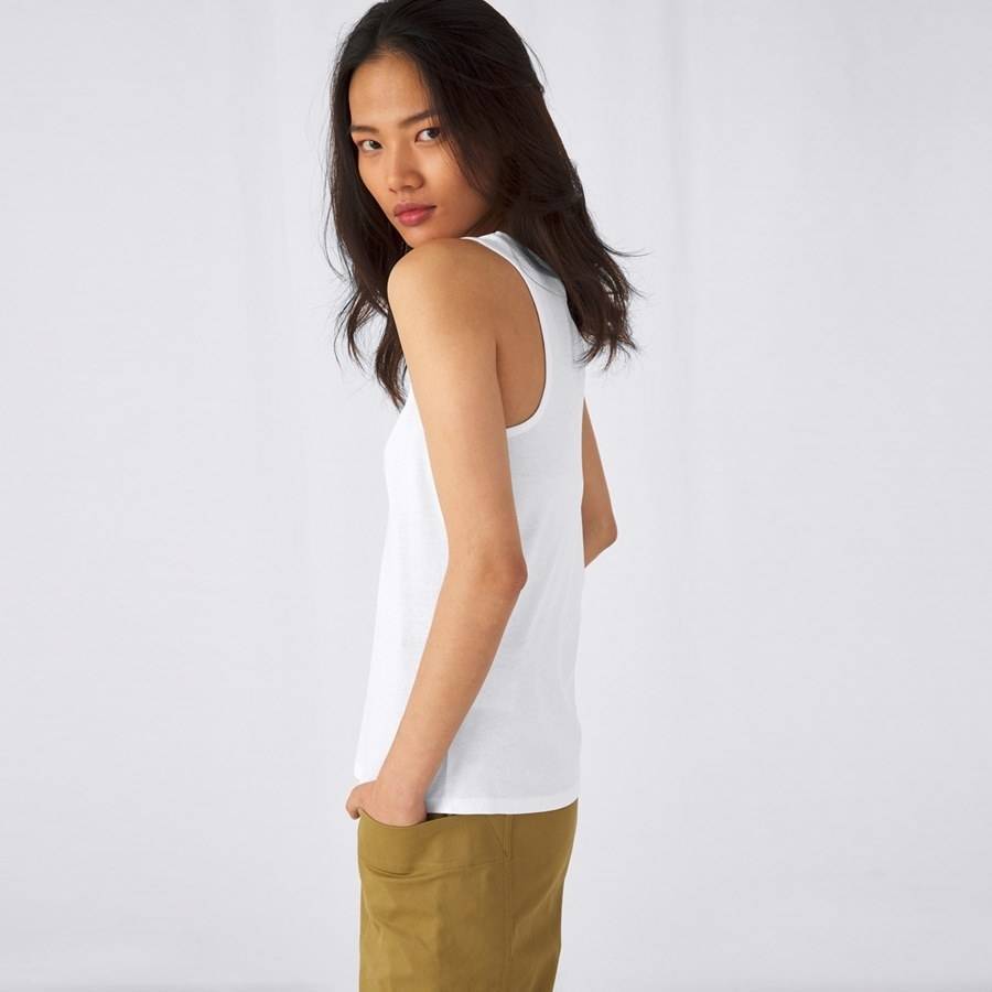 Koszulka bez rękawów w modelu damskim z bawełny organicznej B&C