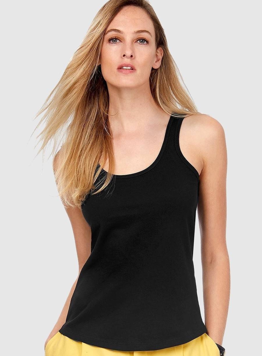 Koszulka bez rękawów w modelu damskim z bawełny organicznej B&C