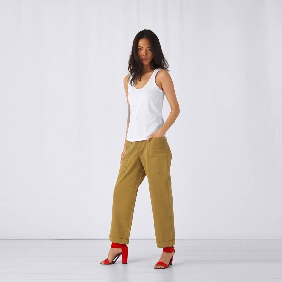 Koszulka bez rękawów w modelu damskim z bawełny organicznej B&C