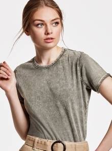 Koszulka damska imitująca materiał typu jeans