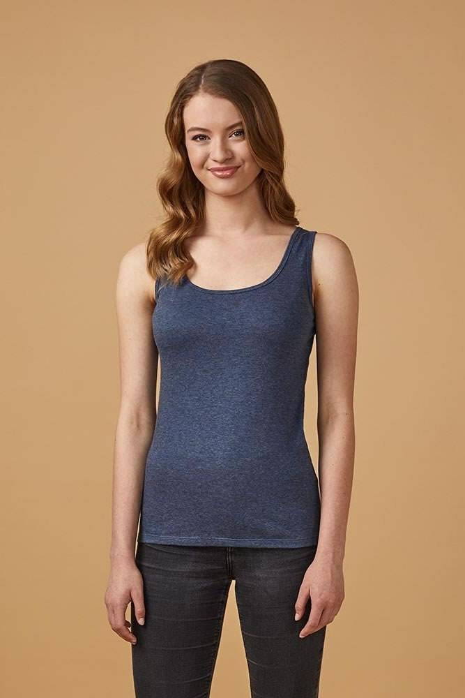 Koszulka damska na ramiączkach z podwójnymi szwami