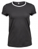 Koszulka damska Tee Jays o dopasowanym fasonie z kontrastowymi lamówkami