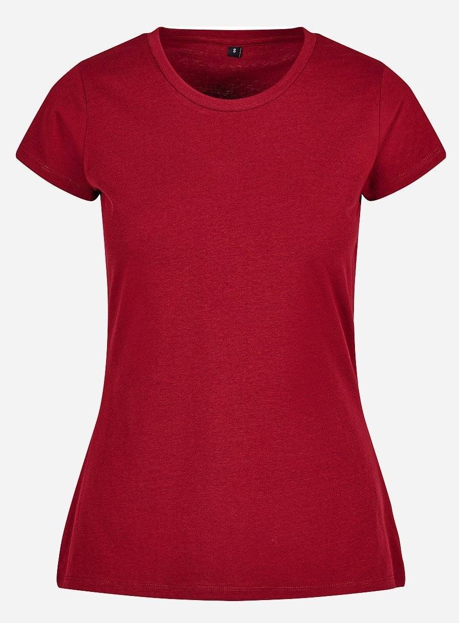 Koszulka damska z okrągłym dekoltem wykonana z bawełny o splocie single jersey