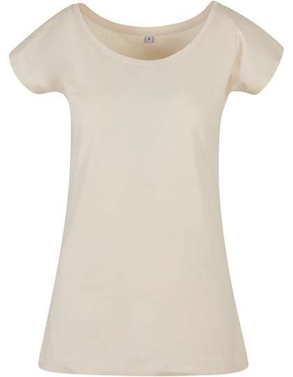 Koszulka damska z szerokim okrągłym dekoltem, luźny fason