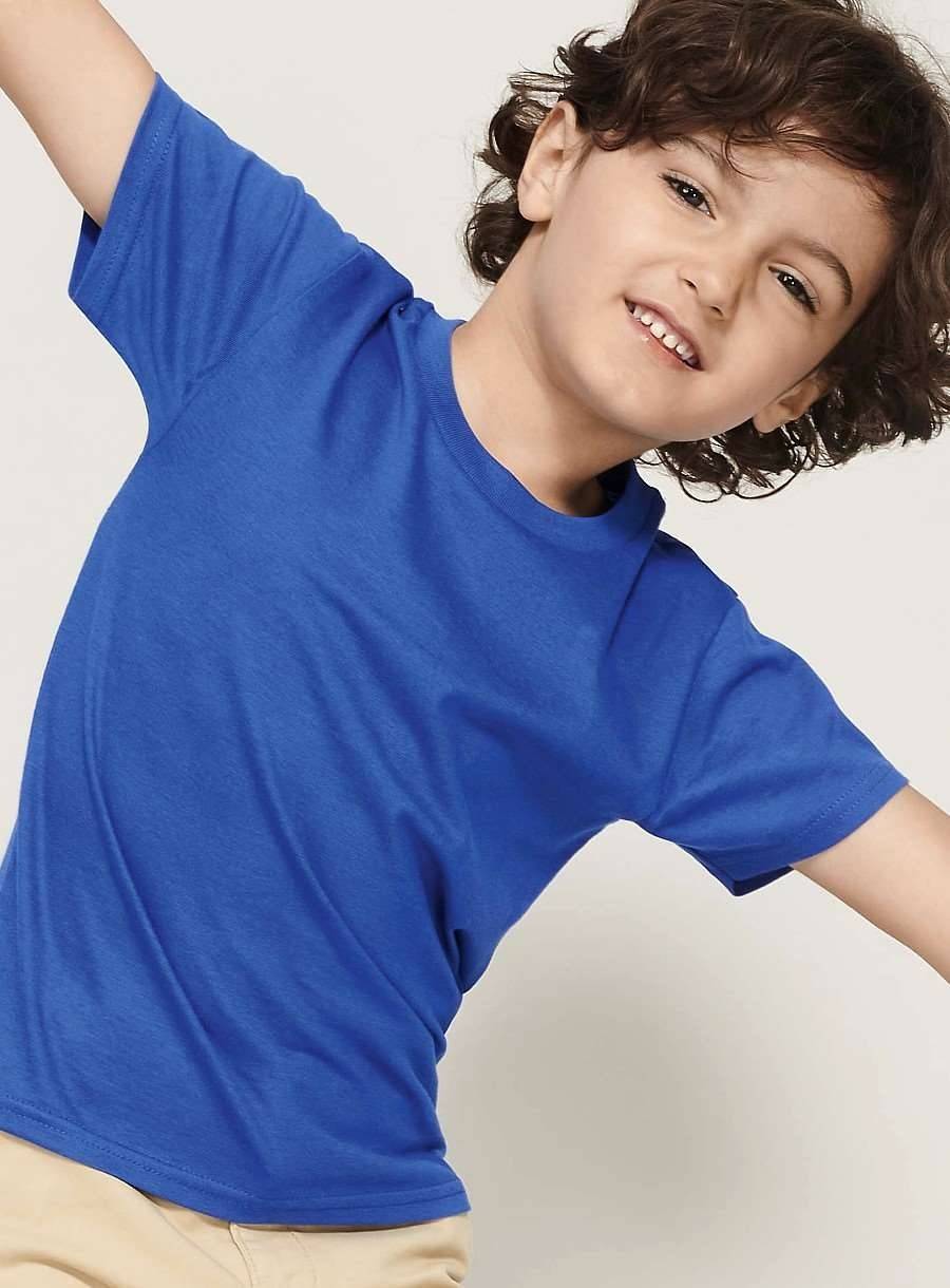 Koszulka dziecięca z okrągłym dekoltem, uszyta z bawełny organicznej