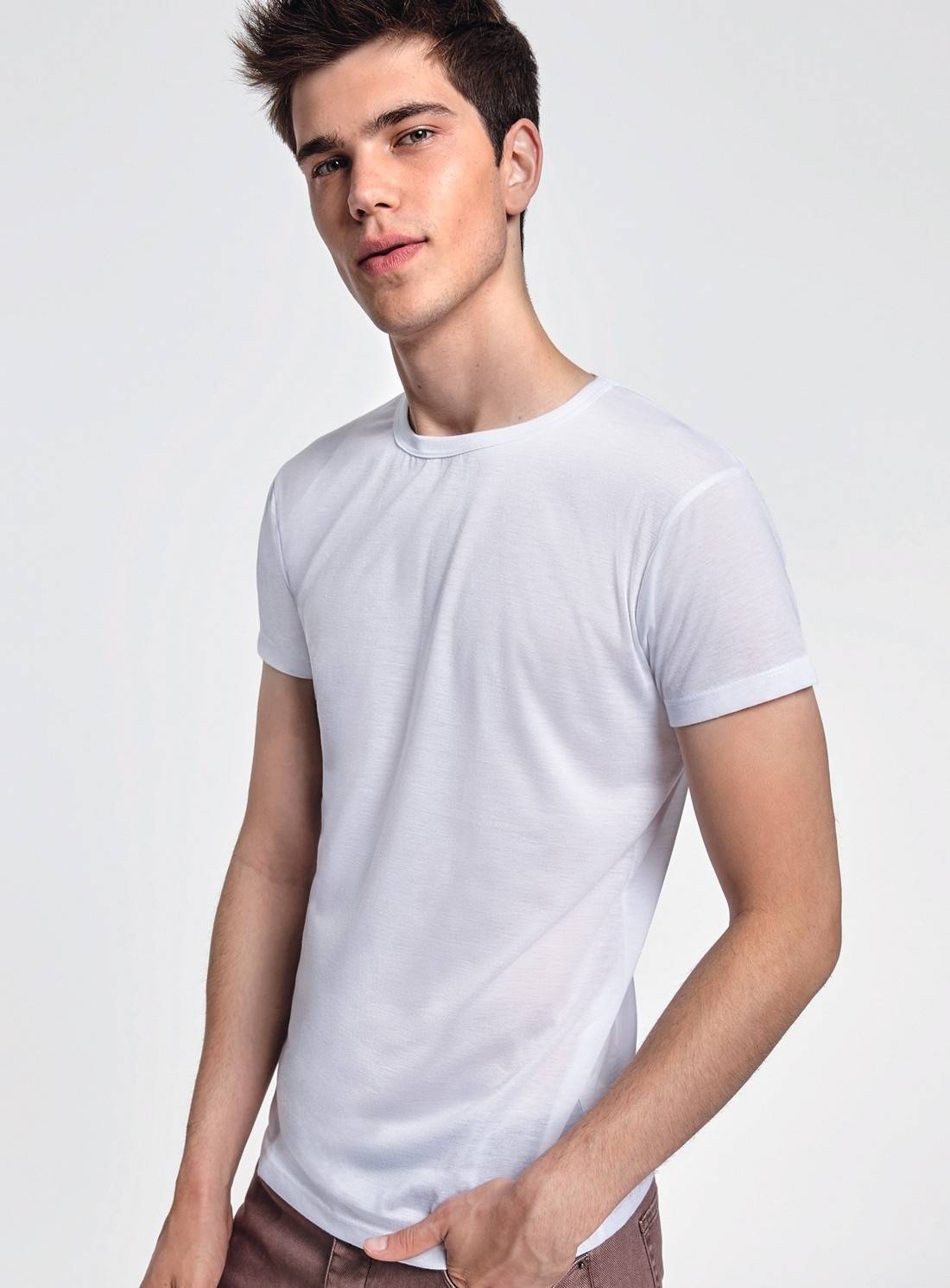 Koszulka męska do nadruku sublimacyjnego Roly w dotyku przypominająca bawełnę