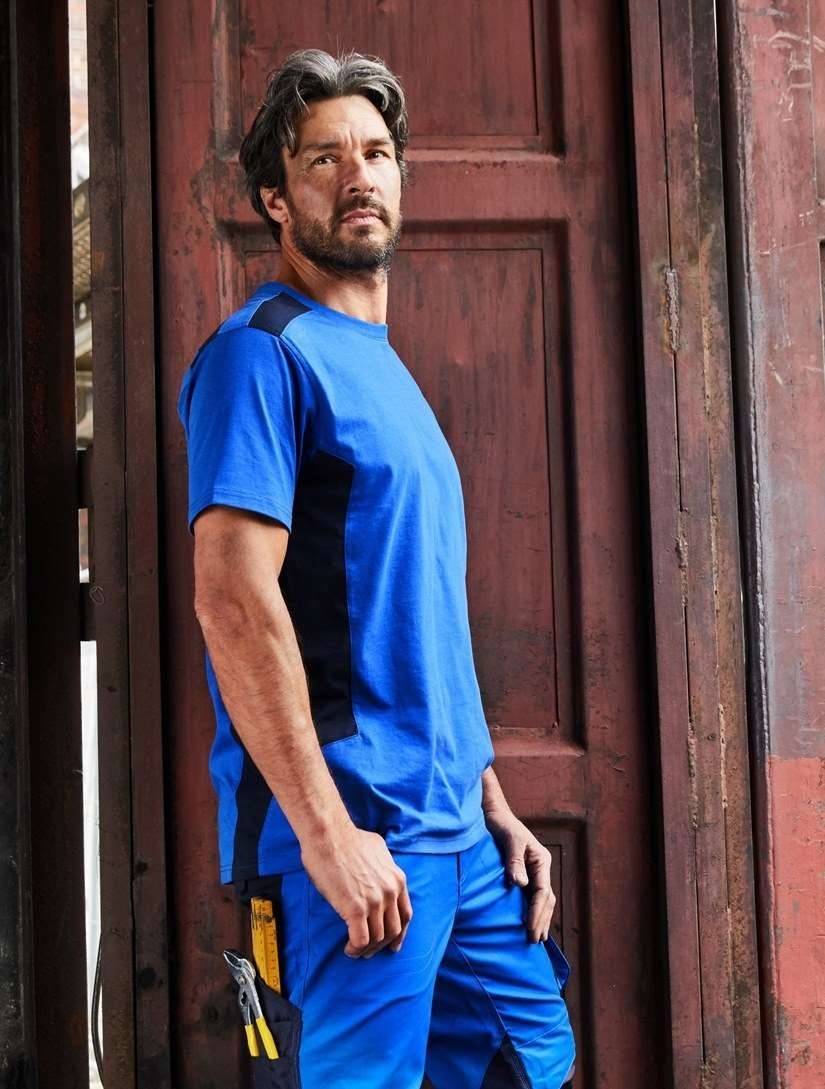 Koszulka męska dwukolorowa, wytrzymała - uszyta z ekologicznych materiałów