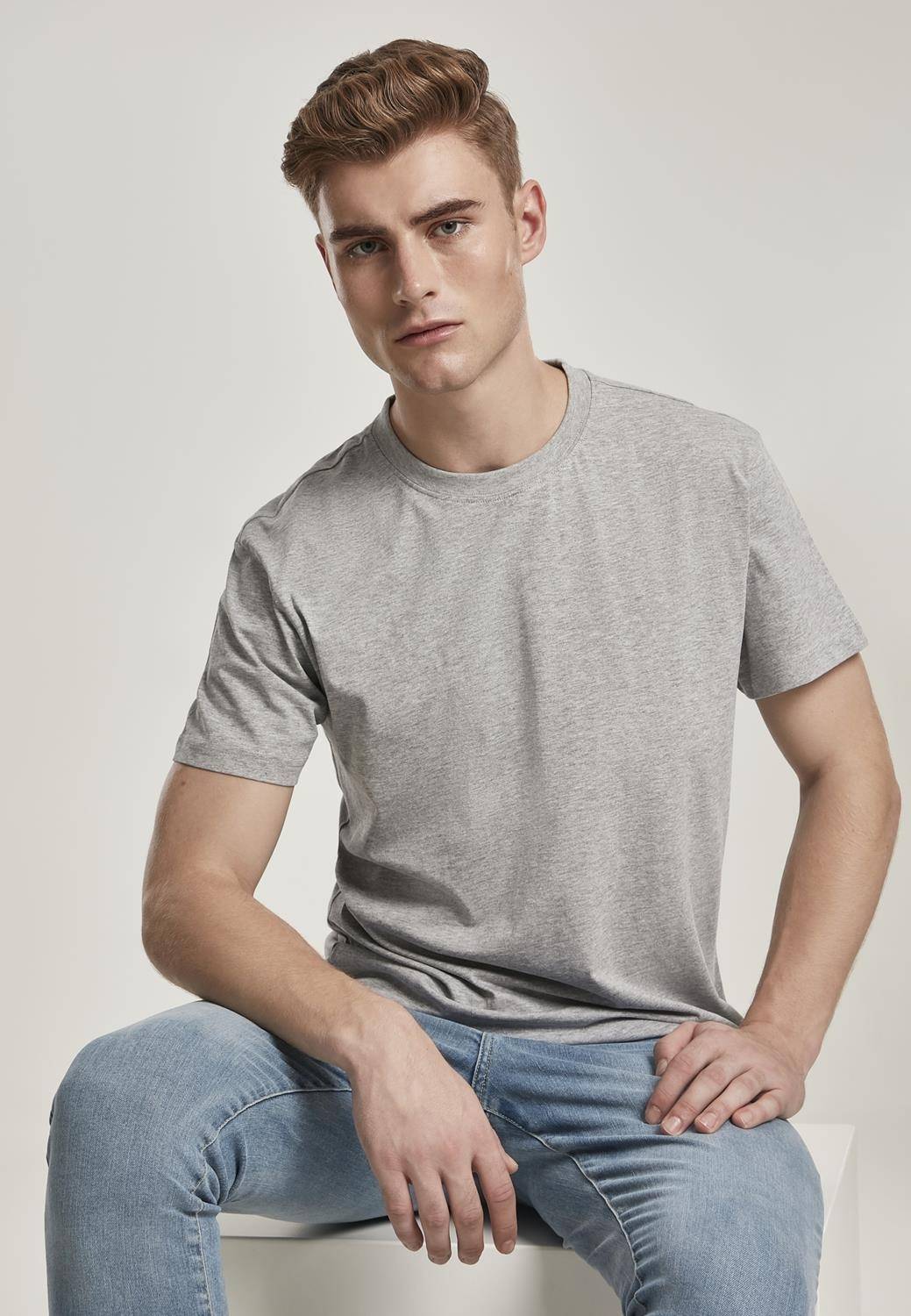 Koszulka męska z bawełny czesanej o klasycznym kroju