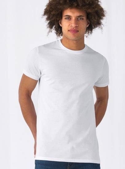 Koszulka męska z bawełny organicznej o gładkiej strukturze