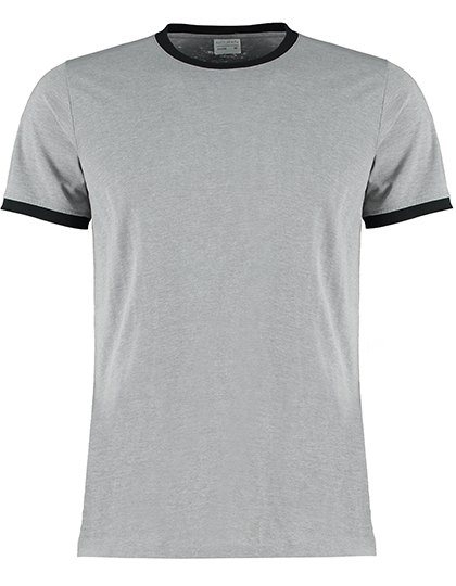 Koszulka męska z kontrastowym obszyciem dekoltu i rękawków