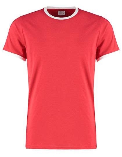 Koszulka męska z kontrastowym obszyciem dekoltu i rękawków