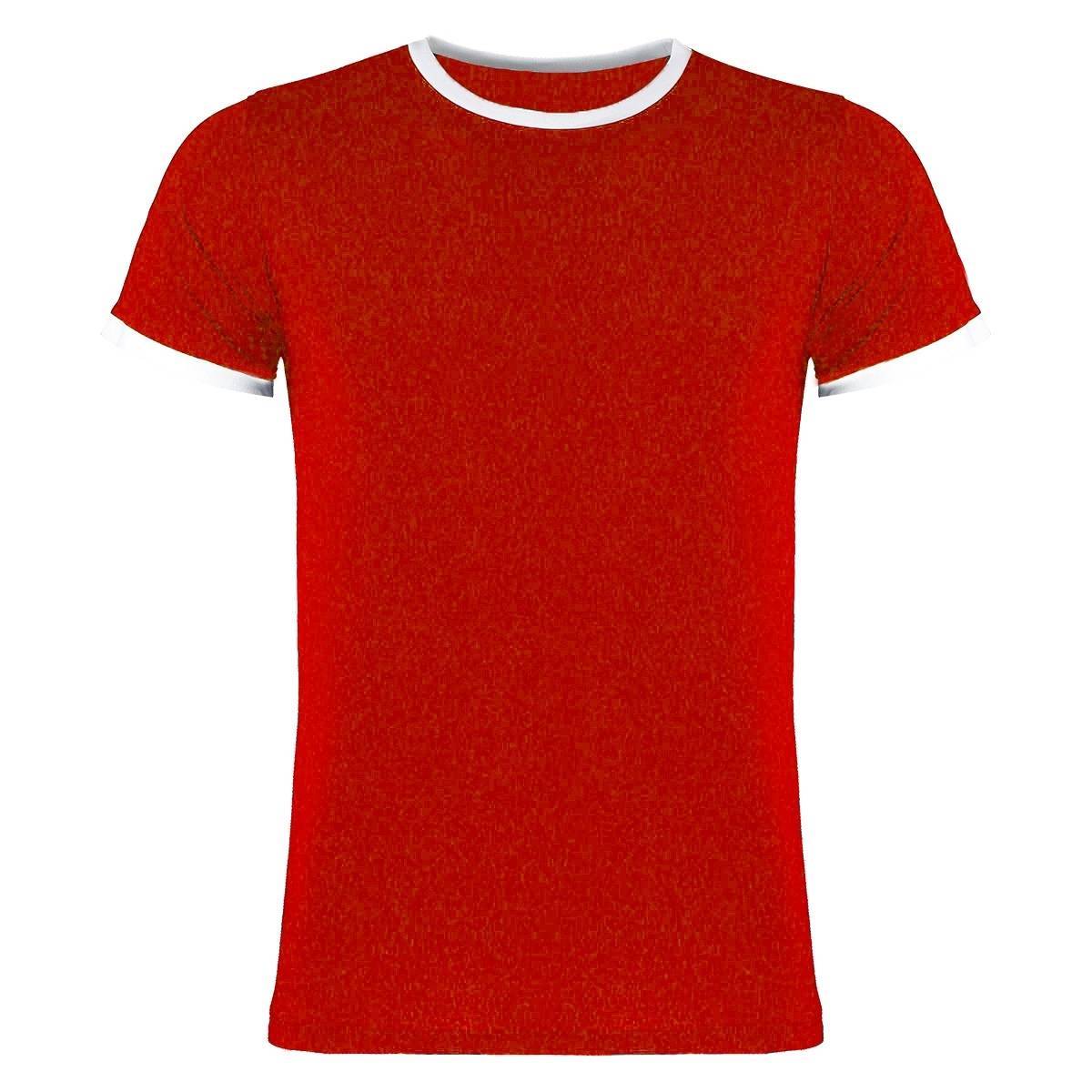 Koszulka męska z kontrastowym obszyciem dekoltu i rękawków