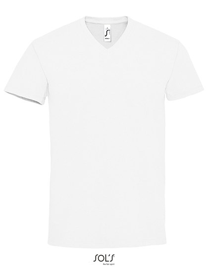 Koszulka męska z prążkowanym dekoltem V-neck