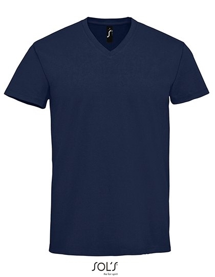Koszulka męska z prążkowanym dekoltem V-neck