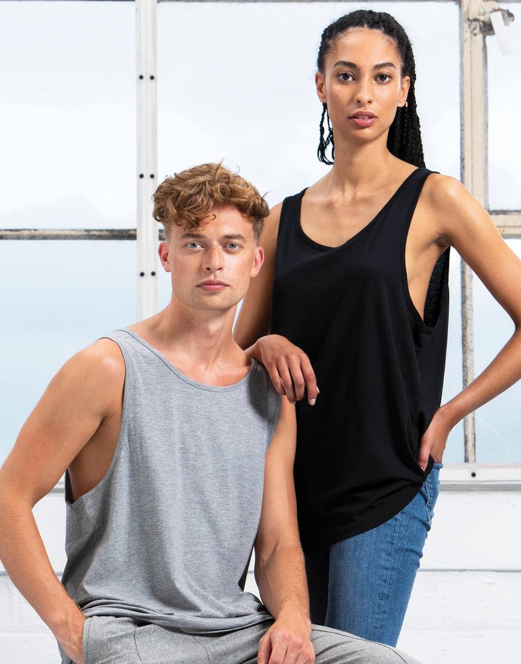 Koszulka na ramiączkach z bawełny organicznej Mantis