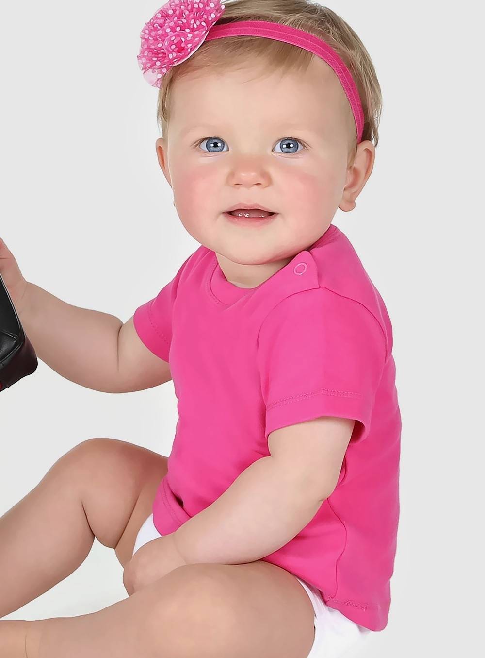 Koszulka niemowlęca z bawełny organicznej zapinana na zatrzaski