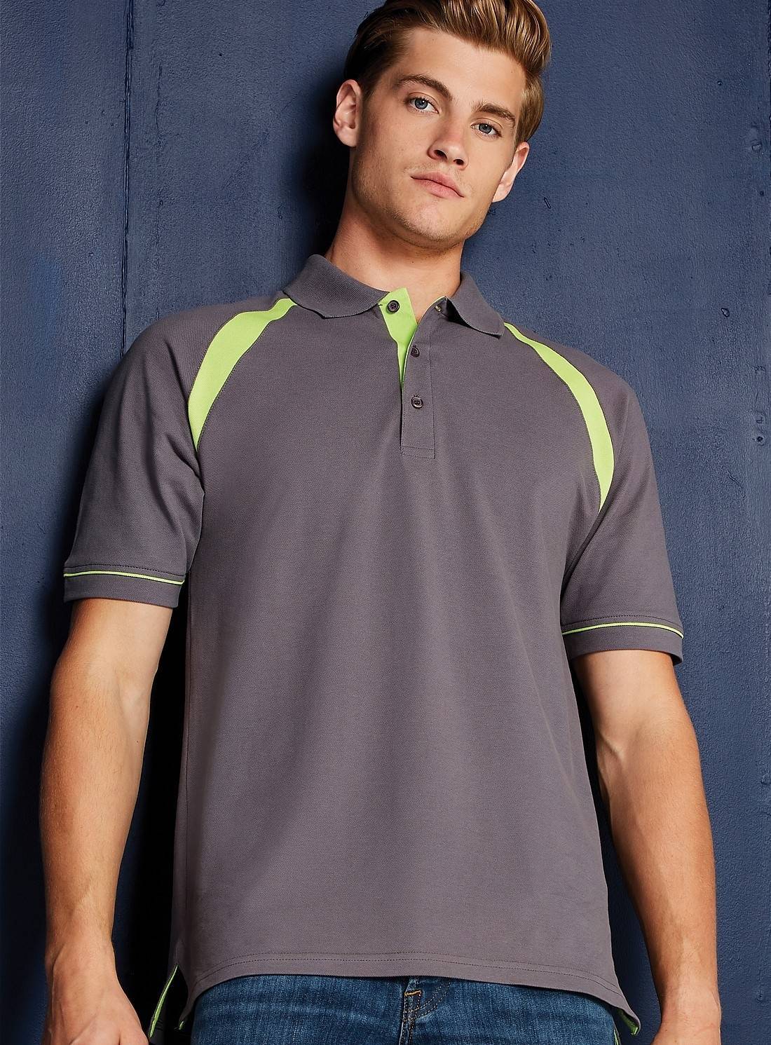 Koszulka polo męska dwukolorowa Oak Hill