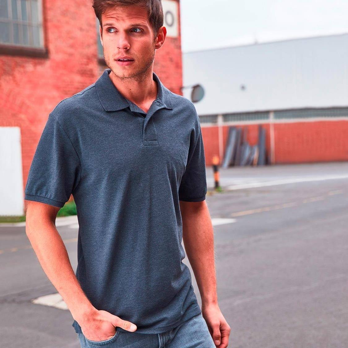 Koszulka polo męska JN z bawełny organicznej