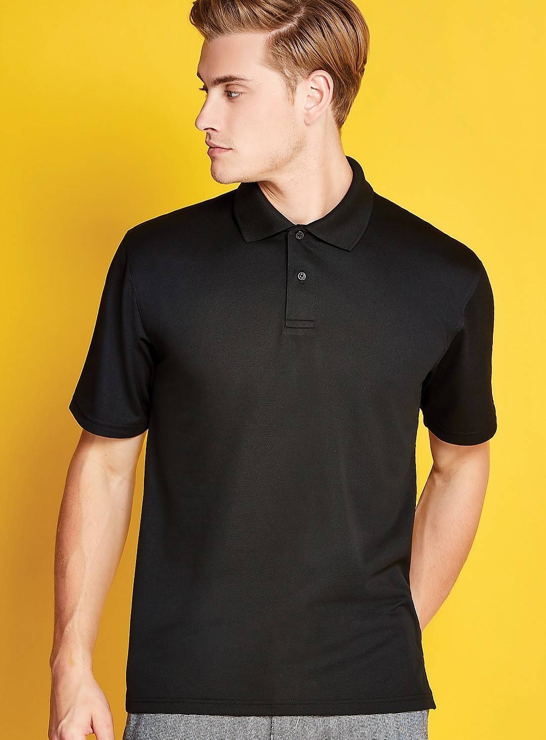 Koszulka polo męska Kustom Kit z dzianinowym kołnierzykiem