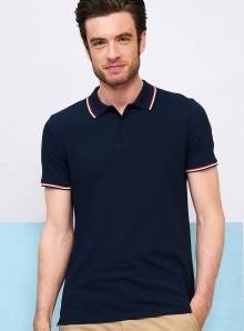 Koszulka polo męska Sol's z kontrastowymi paskami