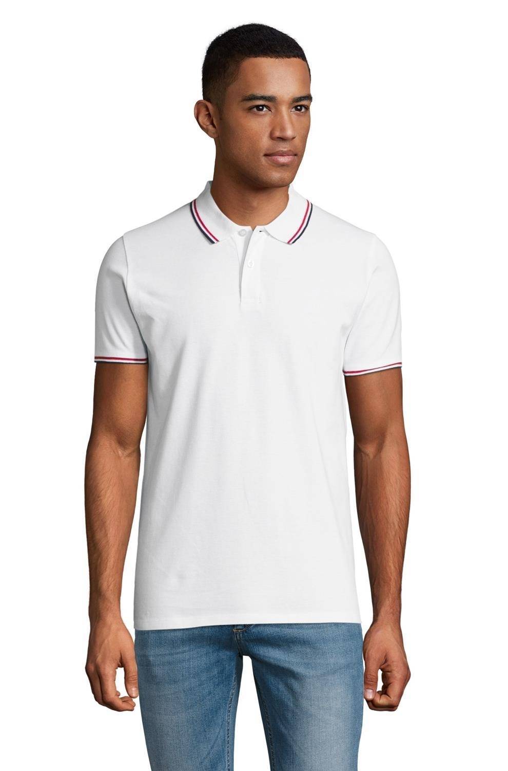 Koszulka polo męska Sol's z kontrastowymi paskami