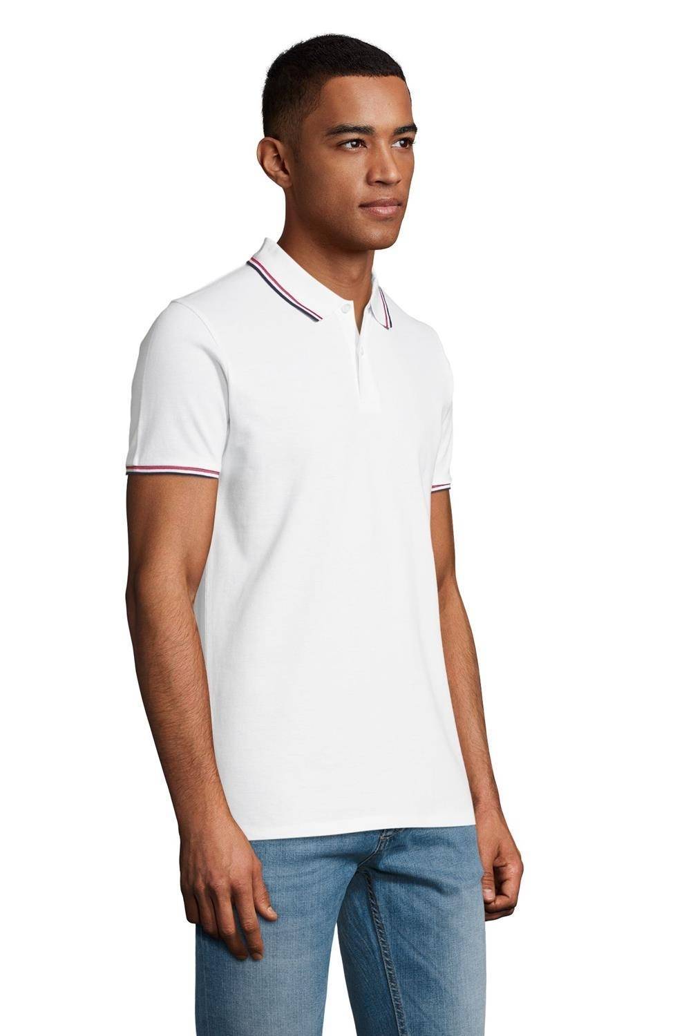 Koszulka polo męska Sol's z kontrastowymi paskami