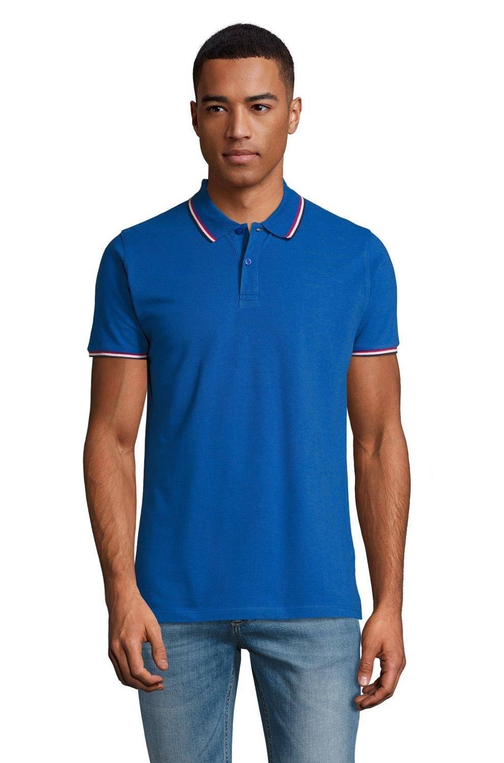 Koszulka polo męska Sol's z kontrastowymi paskami