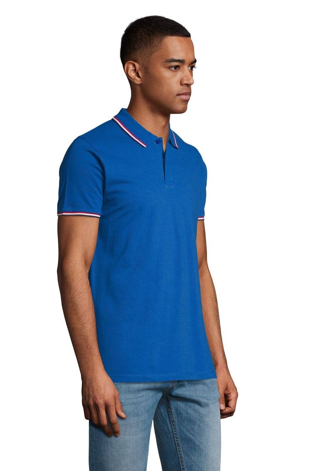 Koszulka polo męska Sol's z kontrastowymi paskami