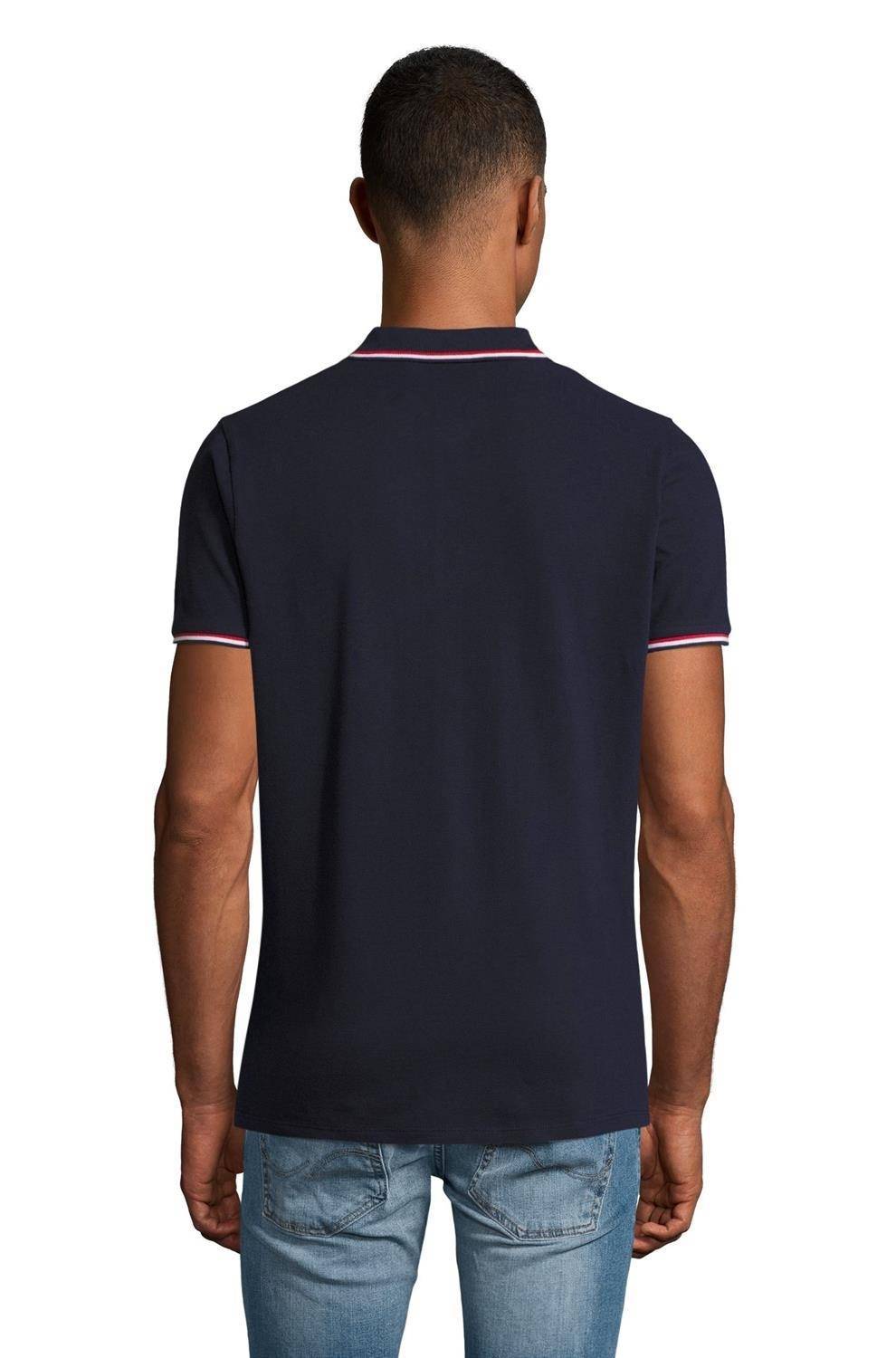 Koszulka polo męska Sol's z kontrastowymi paskami