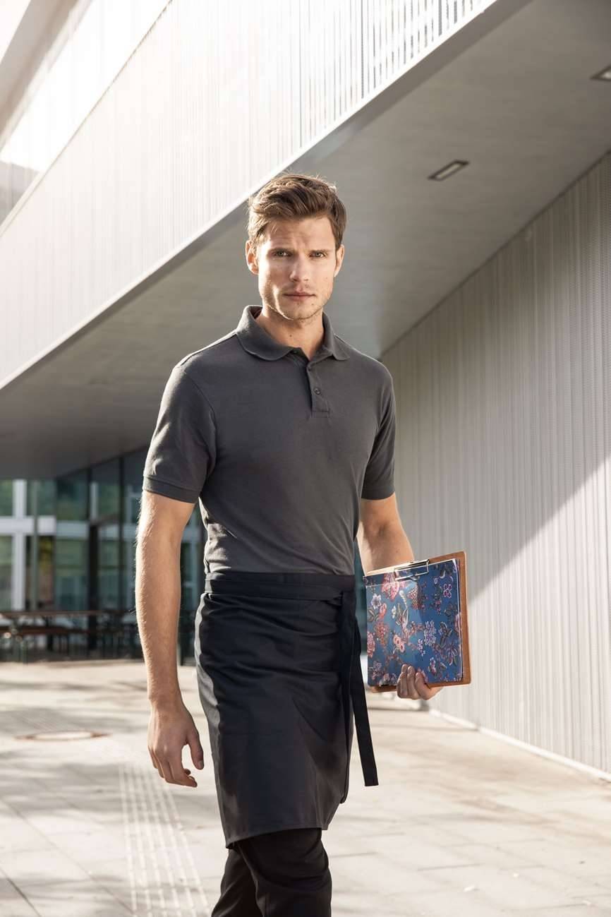 Koszulka polo męska z dzianinowym kołnierzykiem