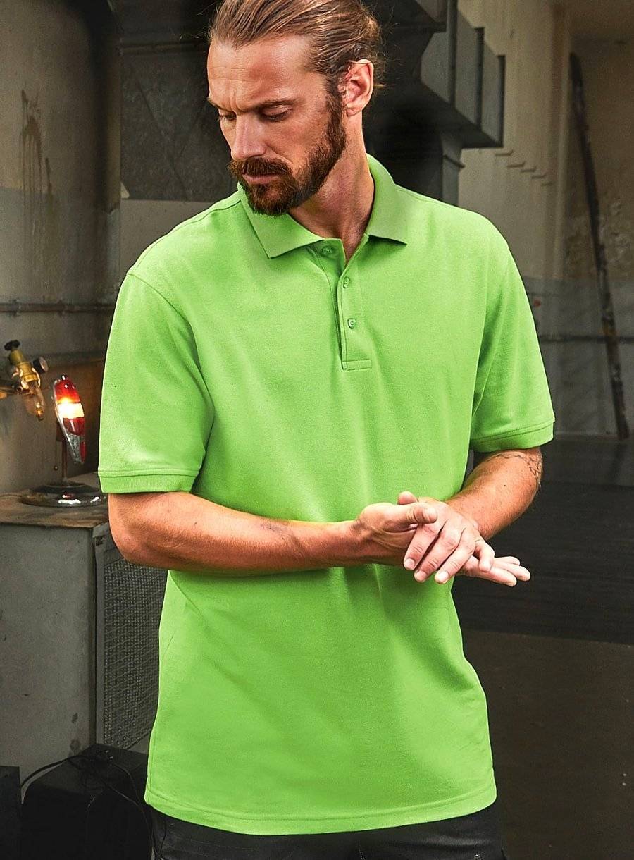 Koszulka polo męska z dzianinowym kołnierzykiem