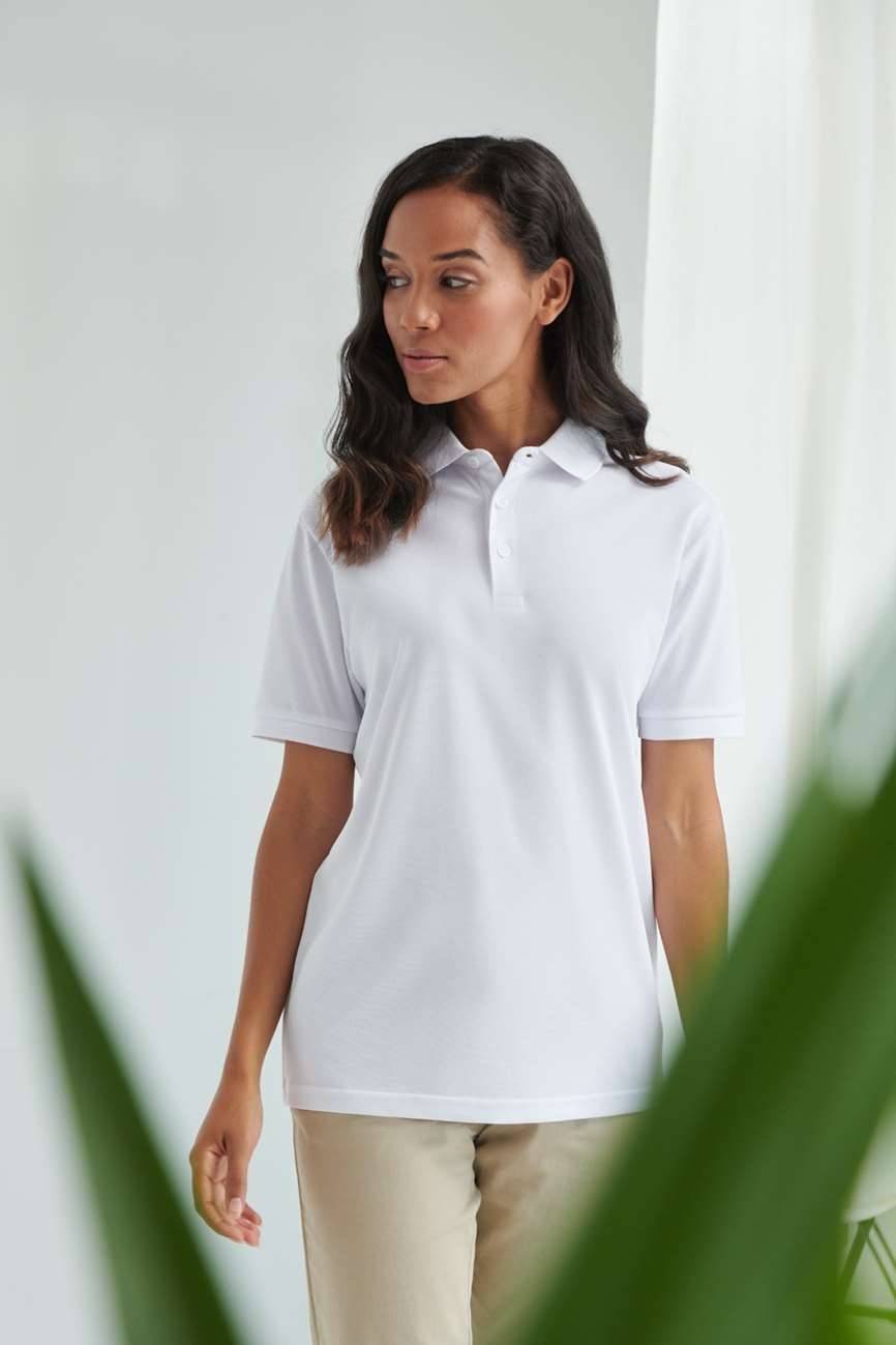 Koszulka polo o klasycznym kroju z oddychającego materiału z recyklingu