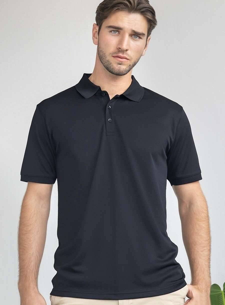 Koszulka polo o klasycznym kroju z oddychającego materiału z recyklingu