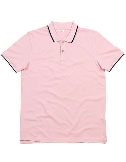 Koszulka polo z kontrastowymi paskami i kokosowymi guzikami