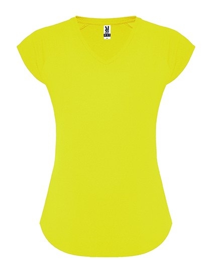 Koszulka sportowa damska ze skrzydełkowymi rękawkami