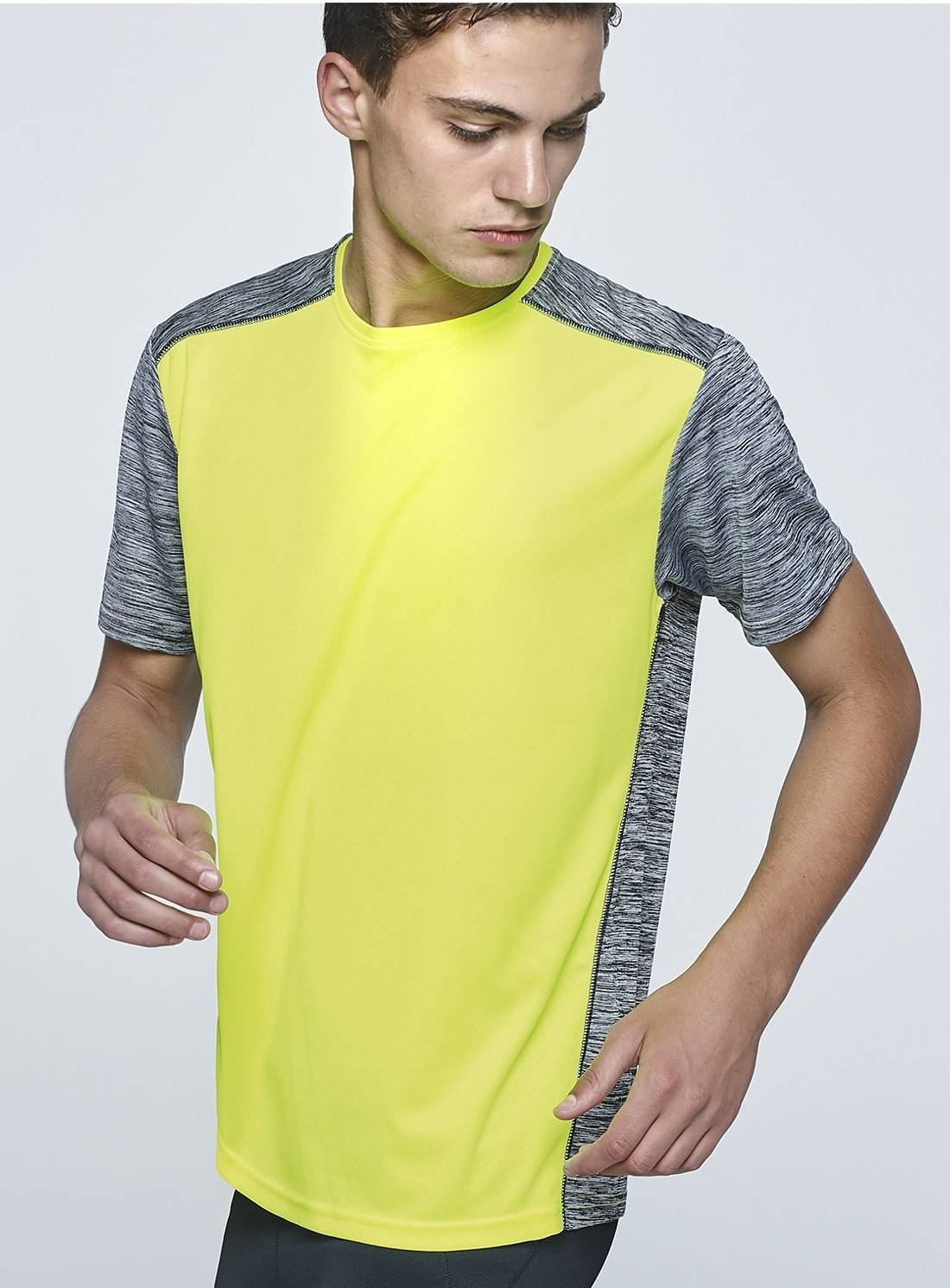 Koszulka sportowa męska z melanżowymi plecami i rękawkami