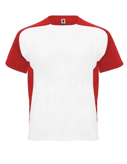 Koszulka sportowa z reglanowymi rękawami w kontrastowych kolorach