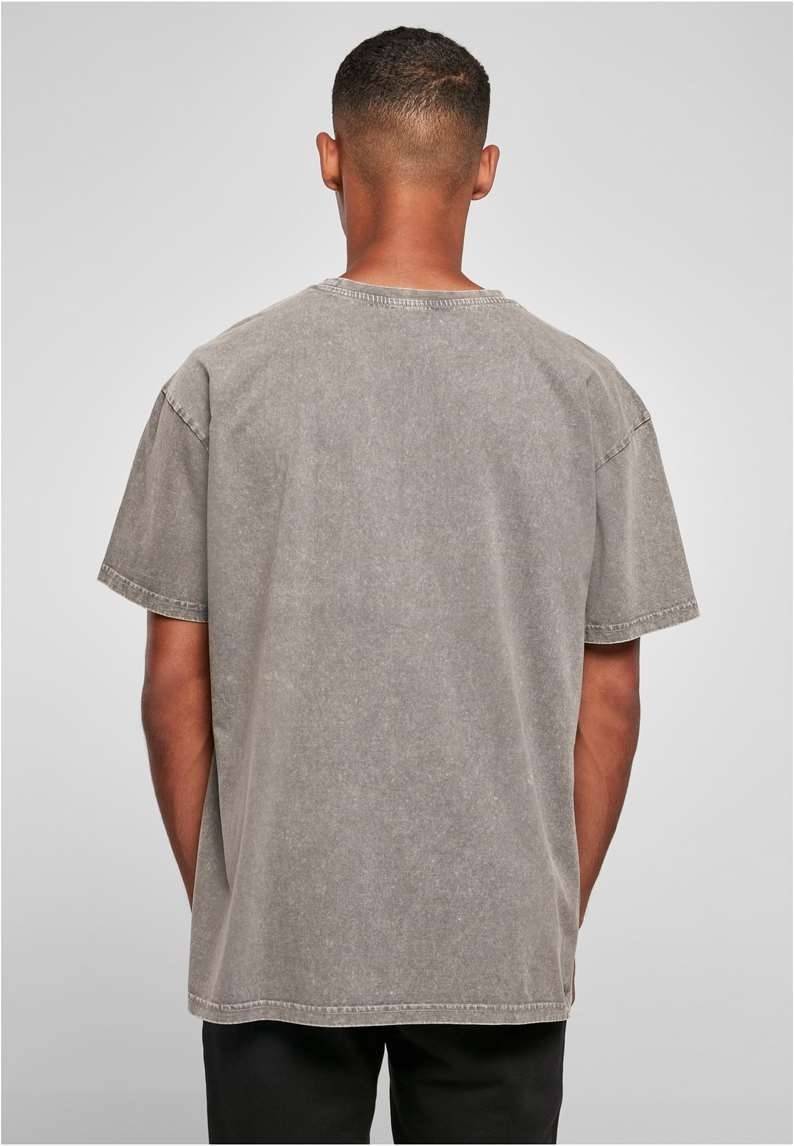 Koszulka z dekoracyjną strukturą spranego materiału, fason oversized