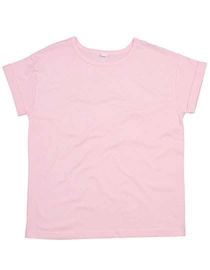 Koszulka z obniżonymi ramionami i rolowanymi rękawkami