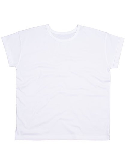 Koszulka z obniżonymi ramionami i rolowanymi rękawkami