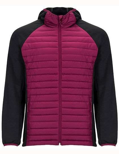 Kurtka hybrydowa z kapturem oraz pikowanym korpusem połączonym z materiałem softshell