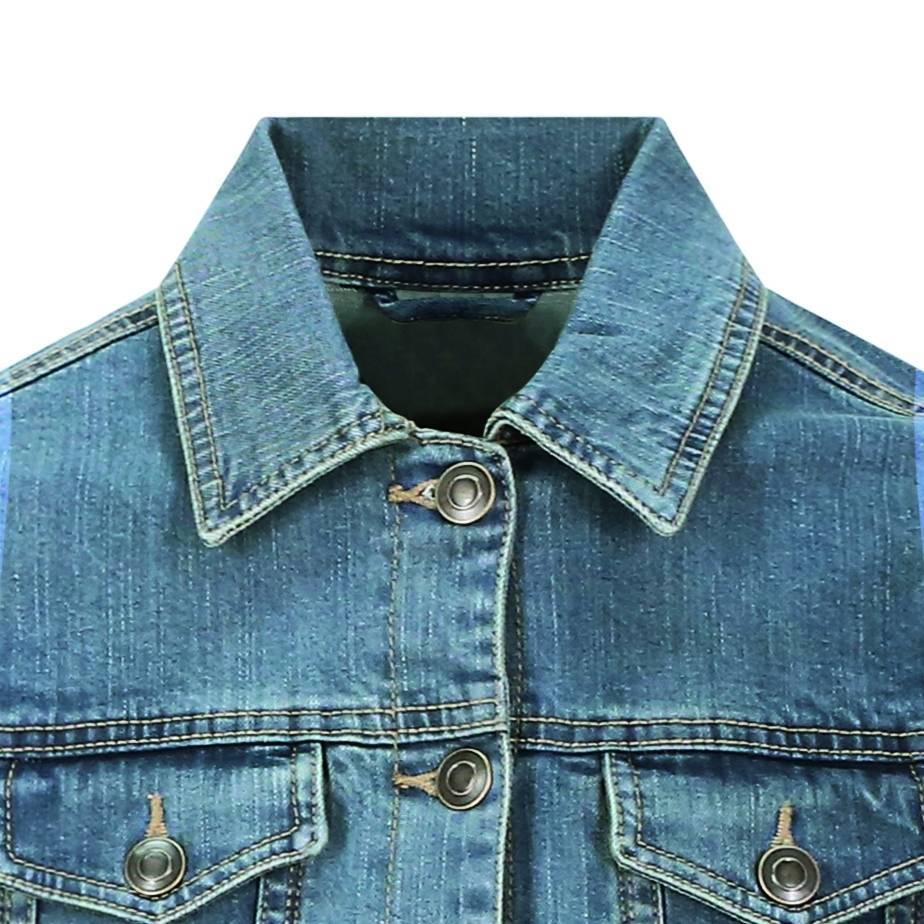 Kurtka jeansowa damska z mankietami na guziki