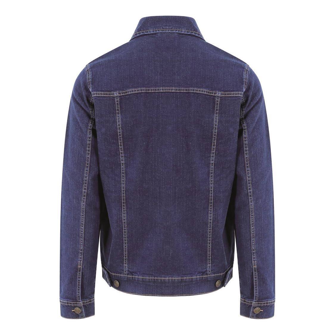 Kurtka jeansowa męska z mankietami na guziki