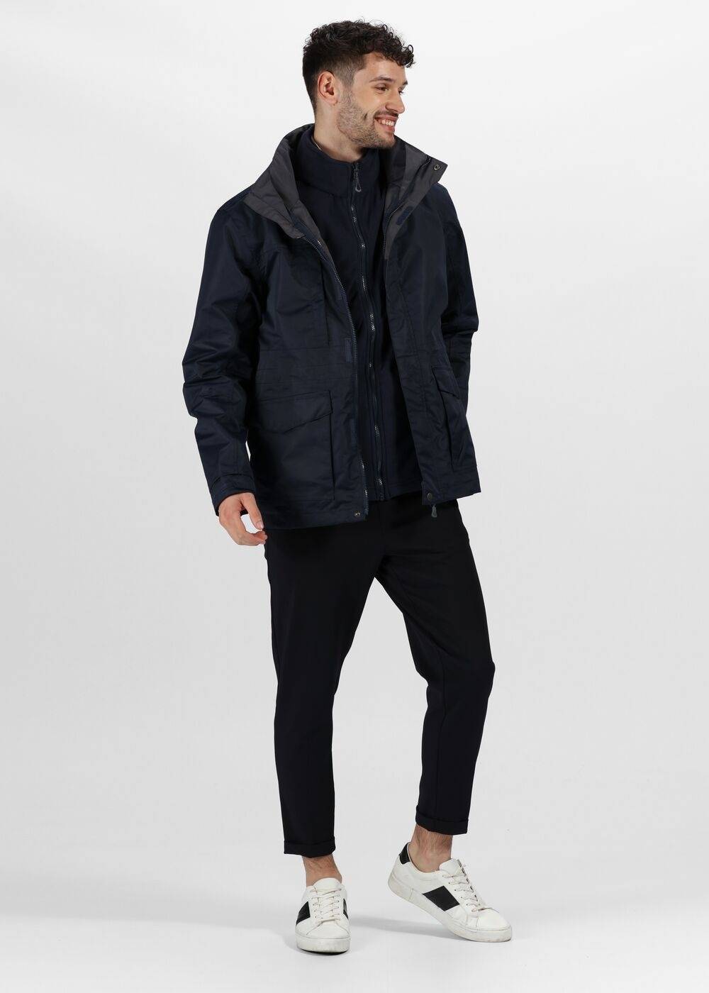 Kurtka męska Regatta z chowanym kapturem i klapą sztormową – 3 w 1