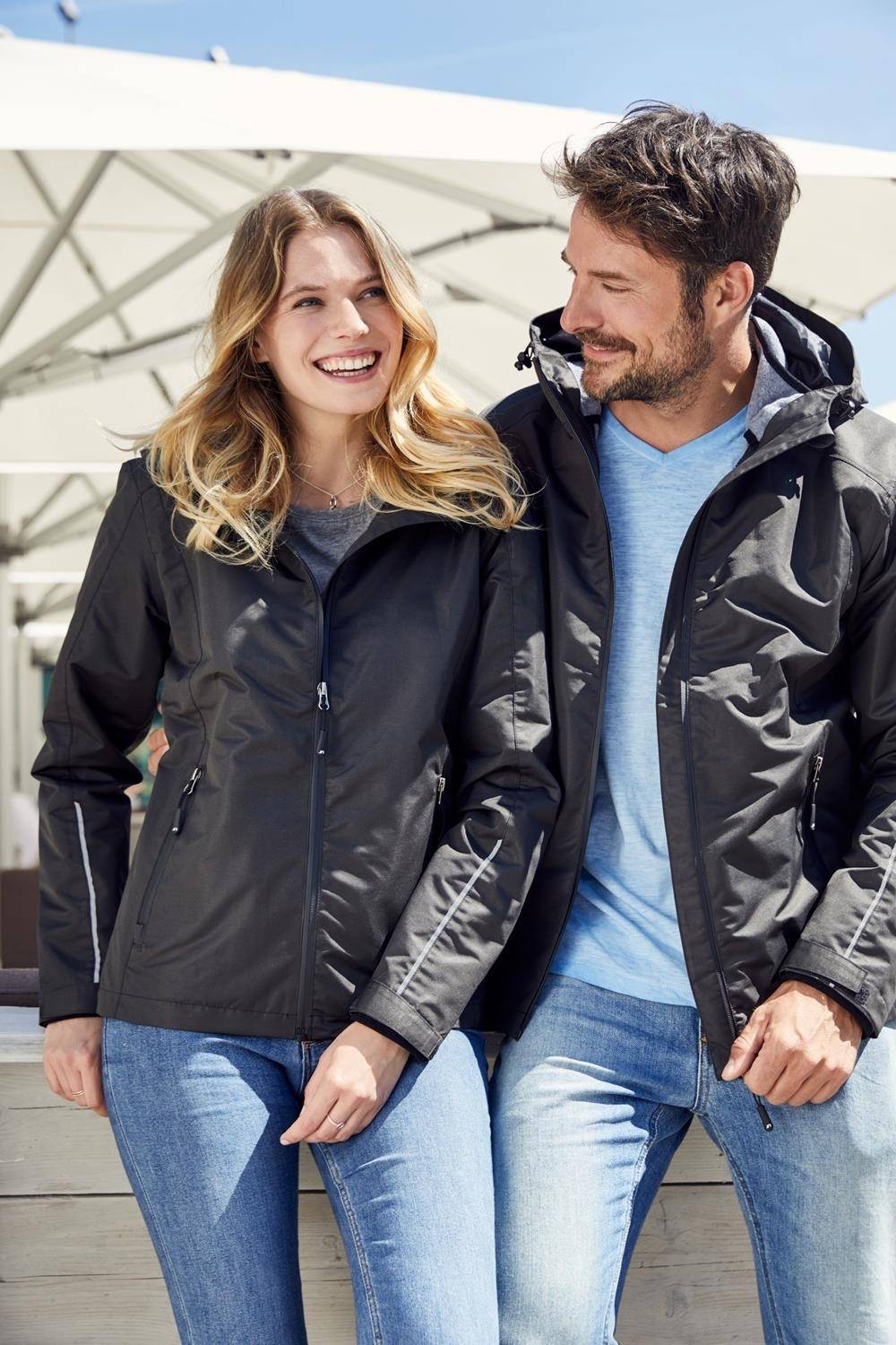 Kurtka męska z odpinaną bluzą polarową i odblaskowymi wstawkami