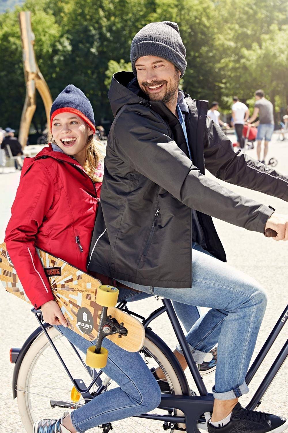 Kurtka męska z odpinaną bluzą polarową i odblaskowymi wstawkami