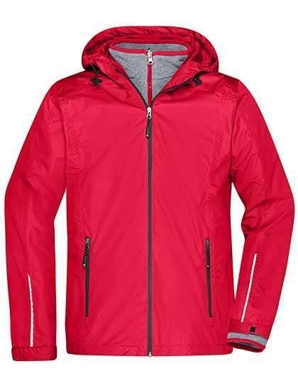 Kurtka męska z odpinaną bluzą polarową i odblaskowymi wstawkami