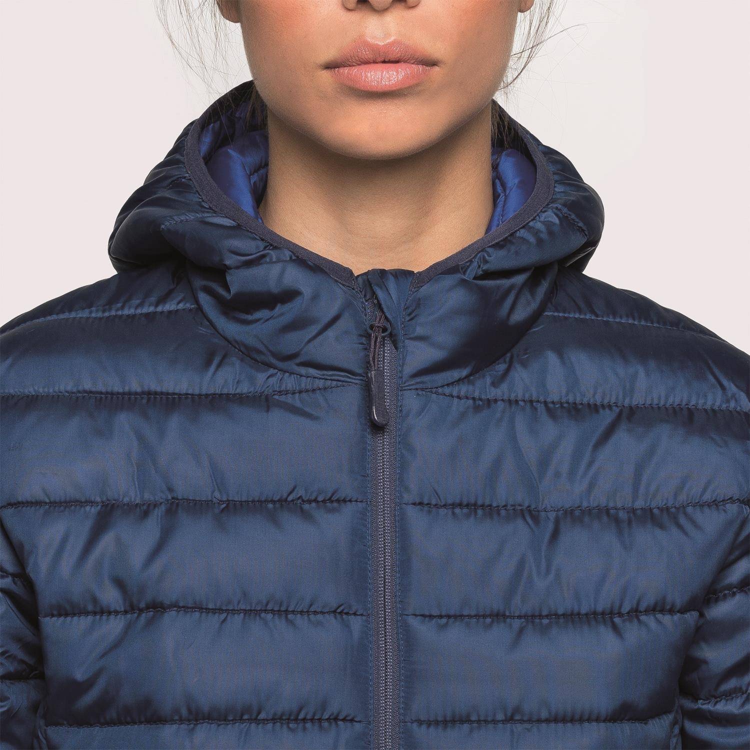 Kurtka pikowana damska Roly z kapturem i ochroną podbródka